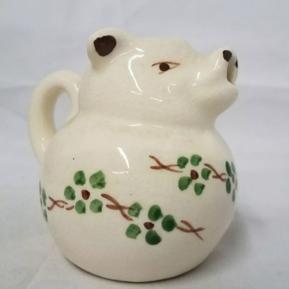 Vintage 1940's Shawnee Pottery Pig Figure 3.5" Creamer-Farmhouse Decor Pre-owned